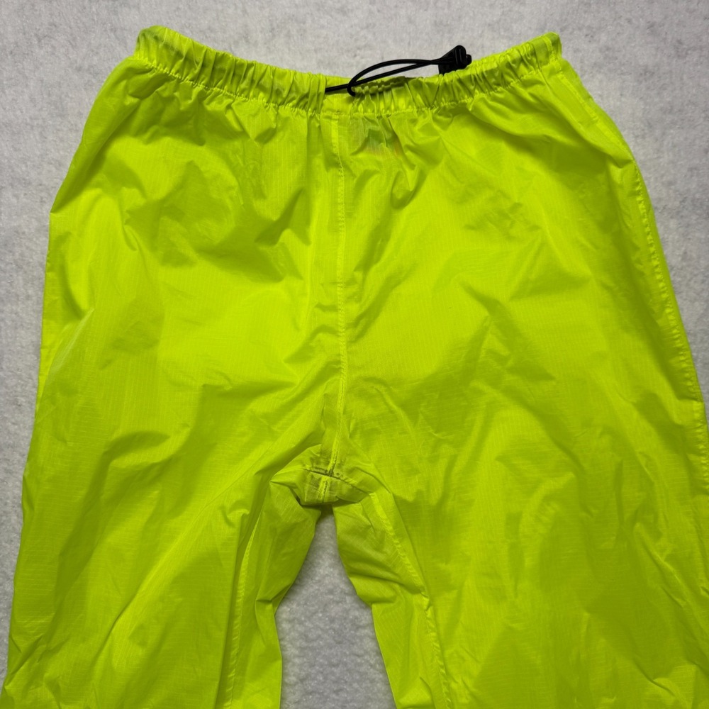 Vintage Performance Cycling Nylon Ripstop Rain Pants Yellow Men's Size Medium - Picture 2 of 9